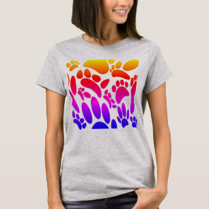 T-shirt Empreinte Abstraite de chien