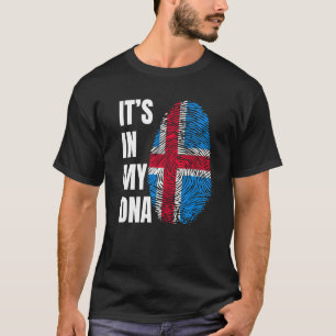 T-shirt Empreinte ADN Biométrie Islande Drapeau