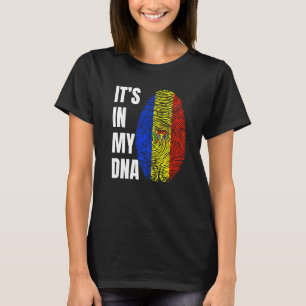 T-shirt Empreinte ADN Biométrie Moldavie Drapeau Moldavie