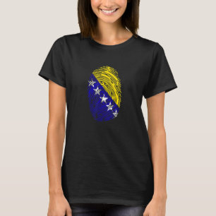 T-shirt Empreinte ADN du drapeau du pays Bosnie