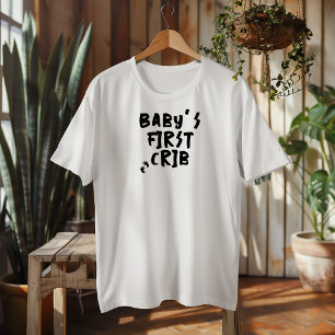 T-shirt Empreinte bébé de grossesse humoristique noir