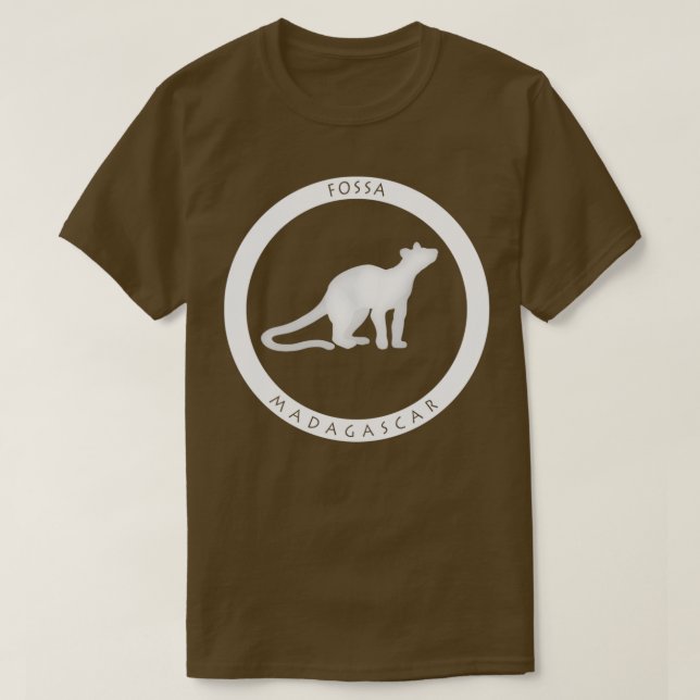 T-shirt Empreinte blanche Fossa Madagascar (Design devant)