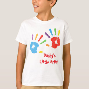 T-shirt Empreinte Colorée Papa Petit Artiste