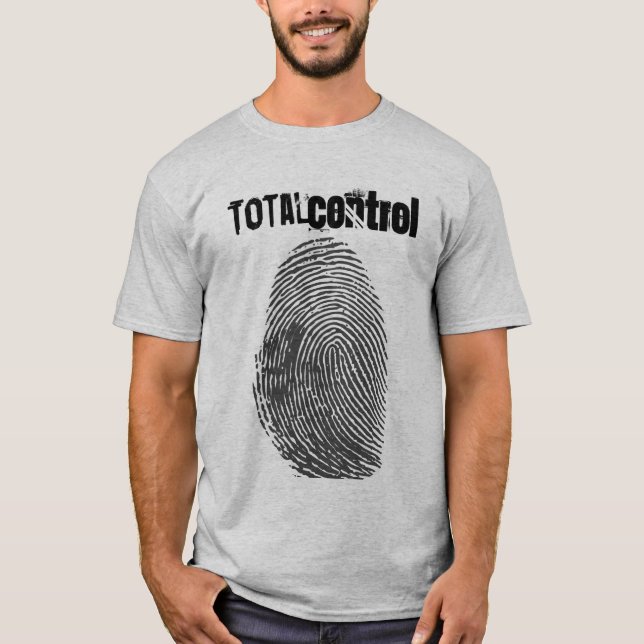 T-shirt Empreinte "Contrôle total" Slogan Manifestation so (Devant)