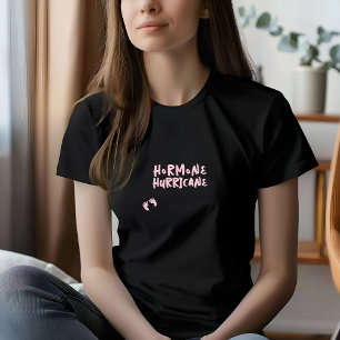 T-shirt Empreinte de bébé de grossesse humoristique rose