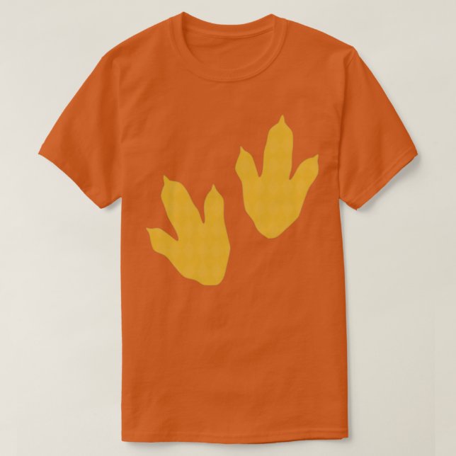 T-shirt Empreinte de Dinosaure de Diamant Jaune (Design devant)