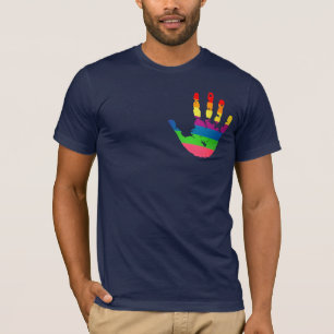 T-shirt Empreinte de drapeau arc-en-ciel