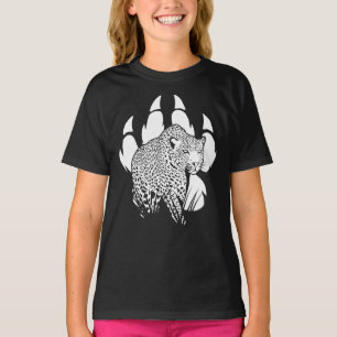 T-shirt Empreinte de la Panthère noire et blanche Concepti