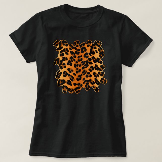 T-shirt Empreinte de léopard (Design devant)