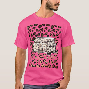 T-shirt Empreinte de léopard Camper Van Outdoor Nature Ani
