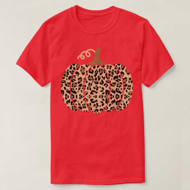 T-shirt Empreinte de léopard citrouille pour femmes Ados f (Design devant)