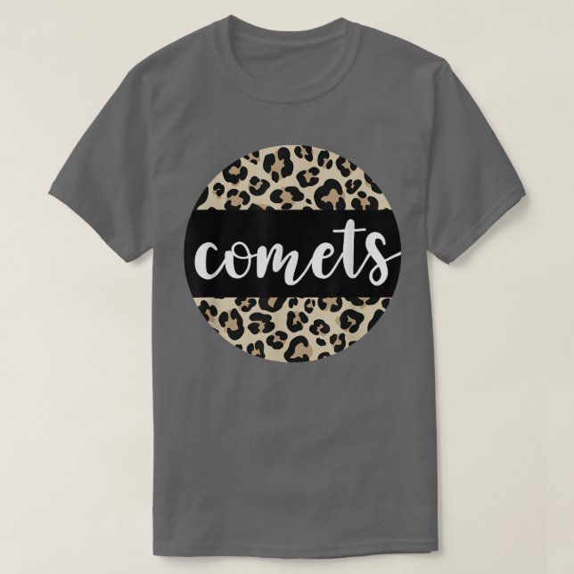 T-shirt Empreinte de léopard Comets Team Mascot School Spi (Design devant)