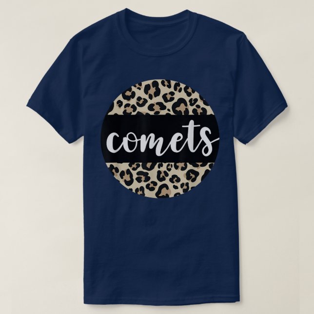 T-shirt Empreinte de léopard Comets Team Mascot School Spi (Design devant)