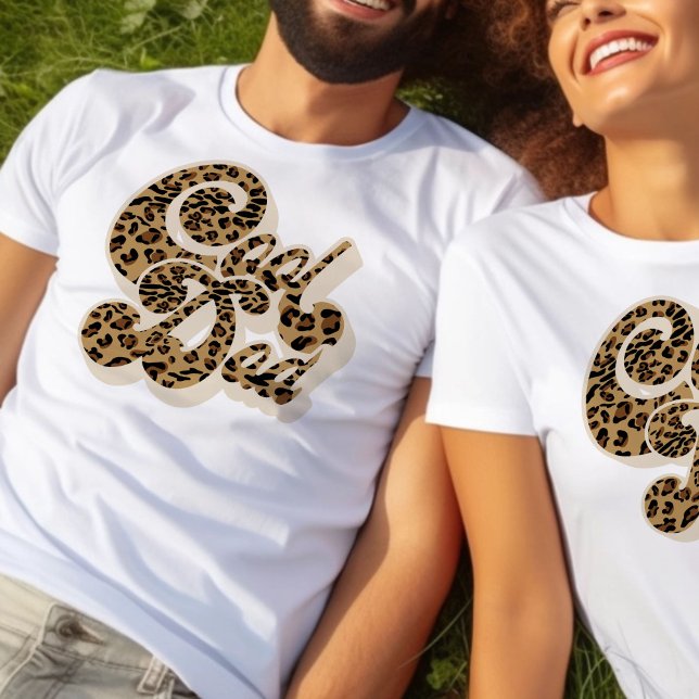 T-shirt Empreinte de léopard Cool papa Matching maman and  (Cool Dad Tee - Matching Cool Mom and Cool Kid available separately)