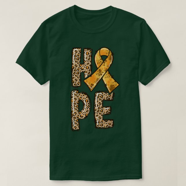 T-shirt Empreinte de léopard de ruban orange HOPE TDAH Sur (Design devant)