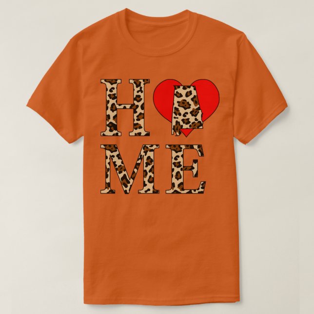 T-shirt Empreinte de léopard d'origine Alabama (Design devant)