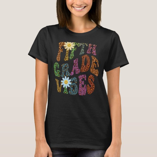 T-shirt Empreinte de léopard FIFTH GRADE VIBES Enseignant  (Devant)