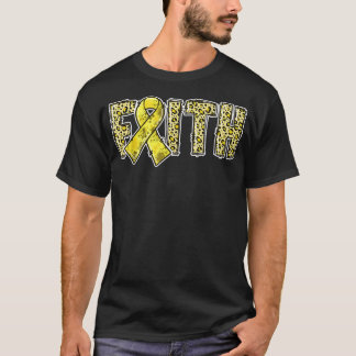 T-shirt Empreinte de léopard Gold Ribbon FAITH Children Ca