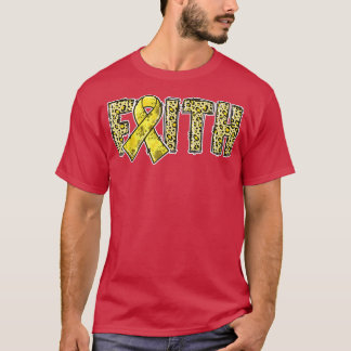 T-shirt Empreinte de léopard Gold Ribbon FAITH Children Ca