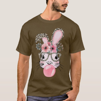 T-shirt Empreinte de léopard Lapin Bunny Blowbble Gum Est