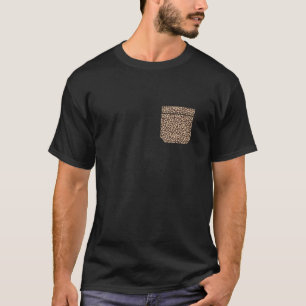 T-shirt Empreinte de léopard Spot Faux Pocket Cheetah Anim