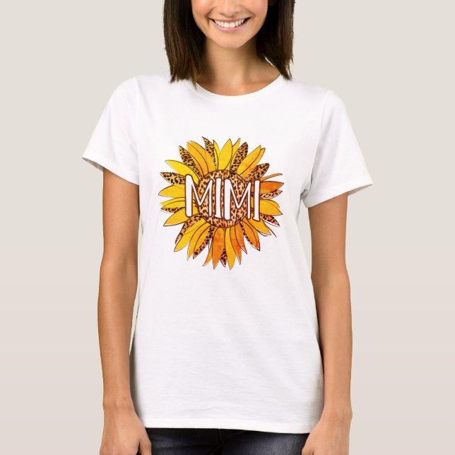 T-shirt Empreinte de léopard Sunflower MIMI (Devant)