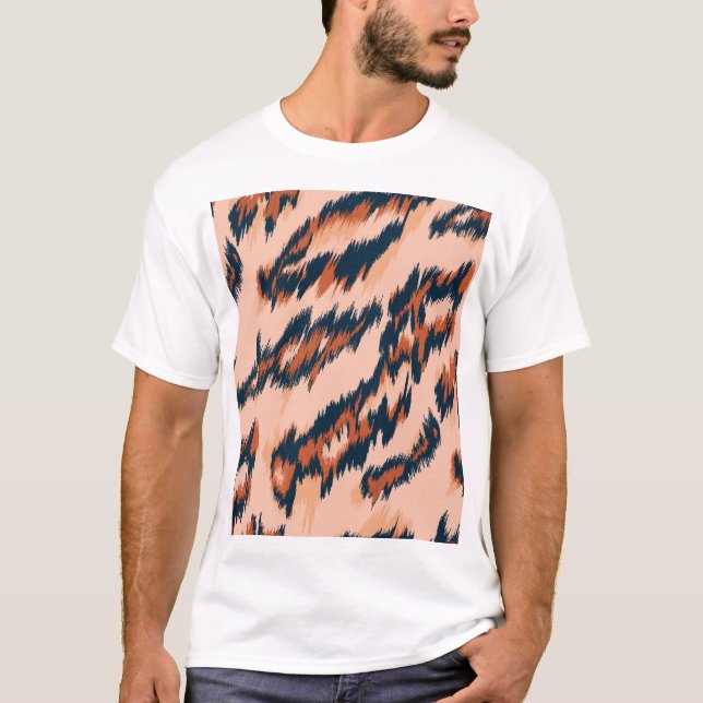 T-shirt Empreinte de léopard : Textile Design sans joint. (Devant)