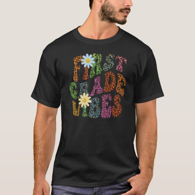 T-shirt Empreinte de léopard VIBES DE PREMIÈRE CLASSE Prof (Devant)