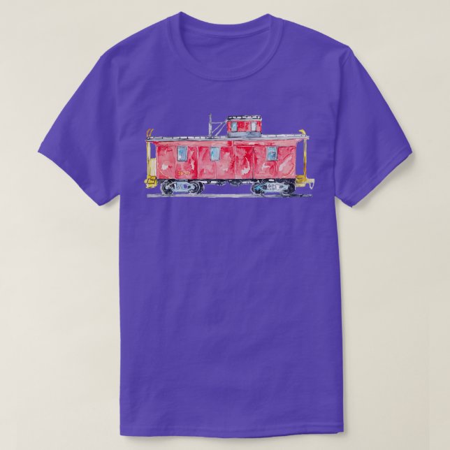 T-shirt Empreinte de locomotive Caboose Train Salle d'enfa (Design devant)
