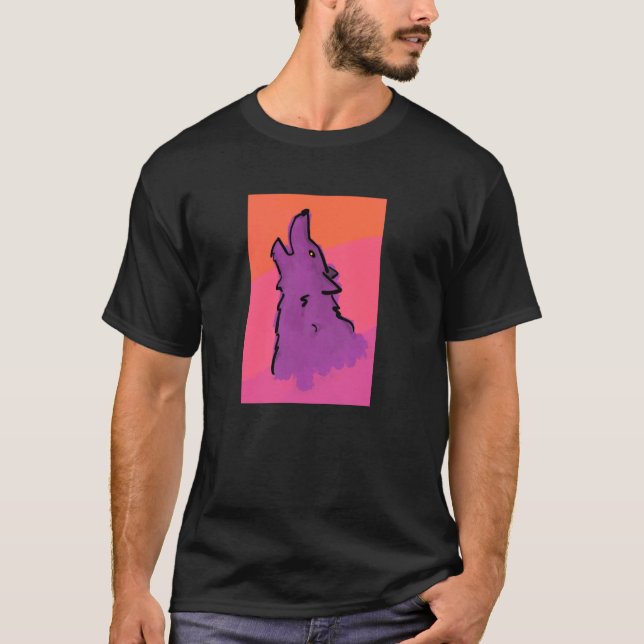 T-shirt Empreinte de loup solitaire (Devant)