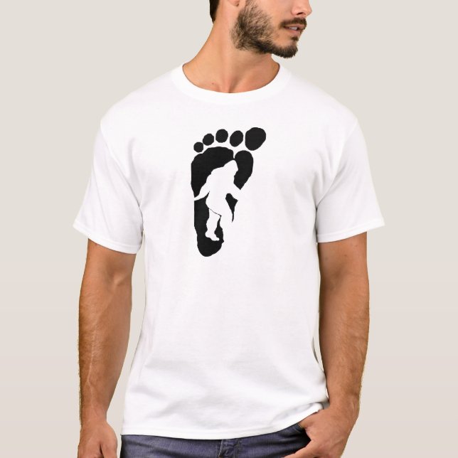 T-shirt Empreinte de pas de Bigfoot (Devant)