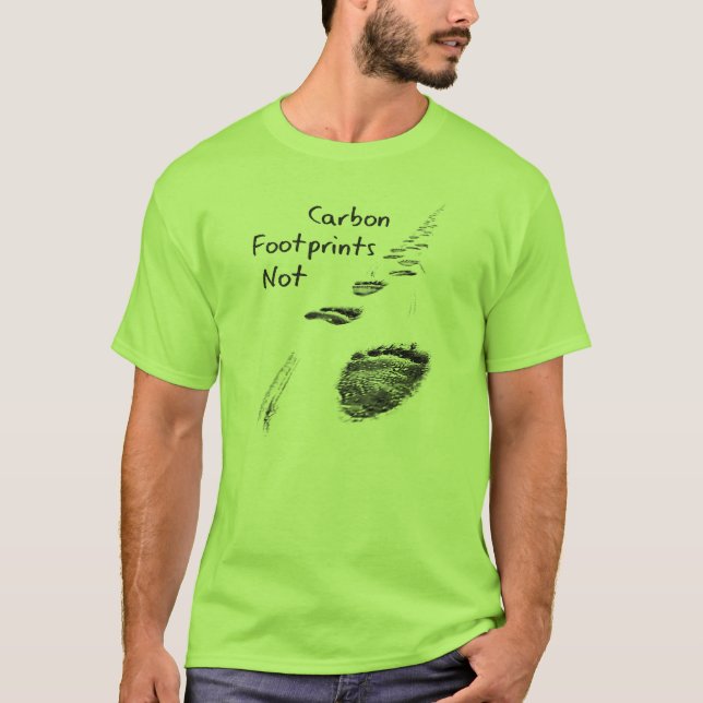 T-shirt Empreinte de pas de carbone d'ours blanc de (Devant)