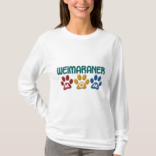 T-shirt Empreinte de patte 1 de maman de WEIMARANER (Devant)