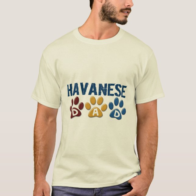 T-shirt Empreinte de patte 1 de papa de HAVANESE (Devant)