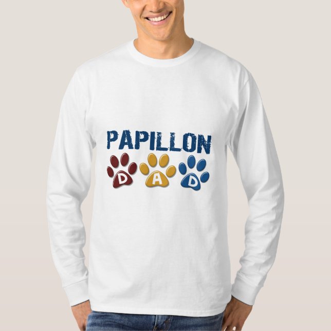 T-shirt Empreinte de patte 1 de papa de PAPILLON (Devant)