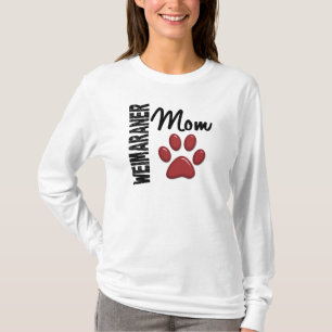 T-shirt Empreinte de patte 2 de maman de Weimaraner
