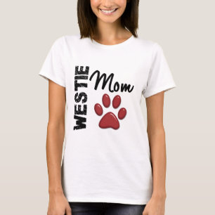 T-shirt Empreinte de patte 2 de maman de Westie