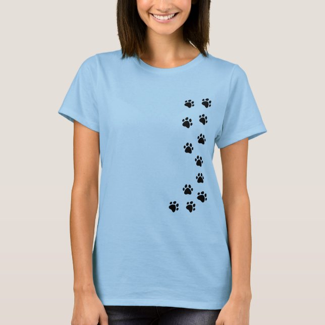 T-shirt empreinte de patte - ajoutez votre propre  (Devant)