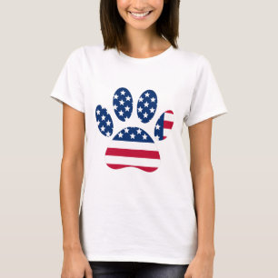 T-shirt EMPREINTE DE PATTE américain du Drapeau