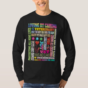 T-shirt Empreinte de patte amusant Heartbeat Vétérinaire V