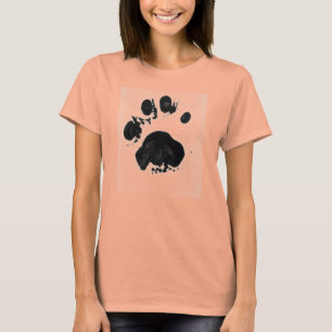 T-shirt Empreinte de patte blanc de tigre