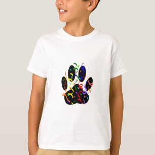 T-shirt Empreinte de patte Chien Avec Confetti Et Streamer