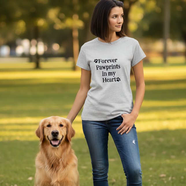 T-shirt Empreinte de patte dans mon cœur (Créateur téléchargé)