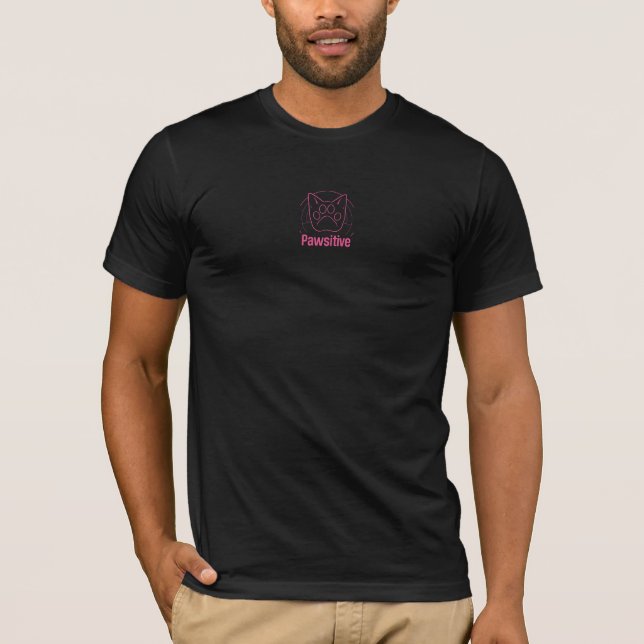 T-shirt Empreinte de patte de chat - Feline positif Vibe (Devant)
