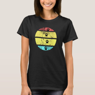 T-shirt Empreinte de patte de chat rétro