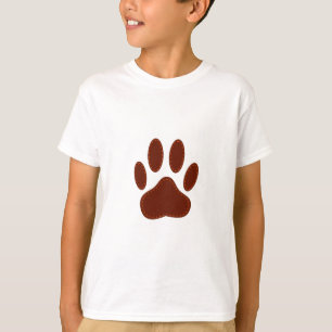 T-shirt Empreinte de patte de chien à pattes