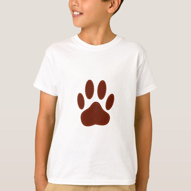 T-shirt Empreinte de patte de chien à pattes (Devant)