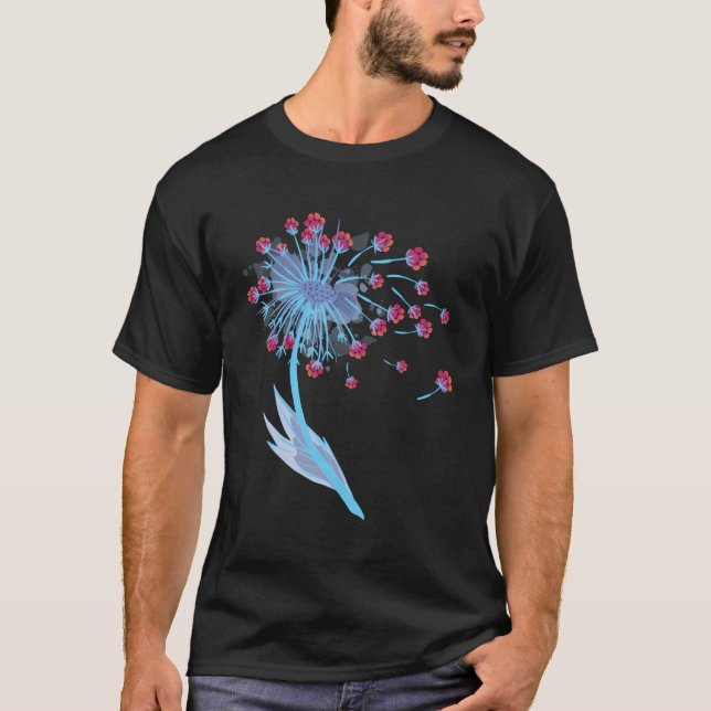 T-shirt Empreinte de patte de chien Dandelion Fleur de chi (Devant)