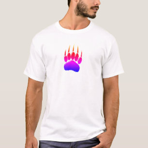 T-shirt Empreinte de patte de l'ours arc-en-ciel