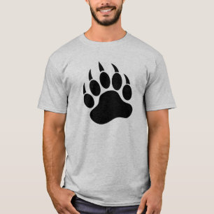 T-shirt Empreinte de patte de l'ours noir avant et arrière